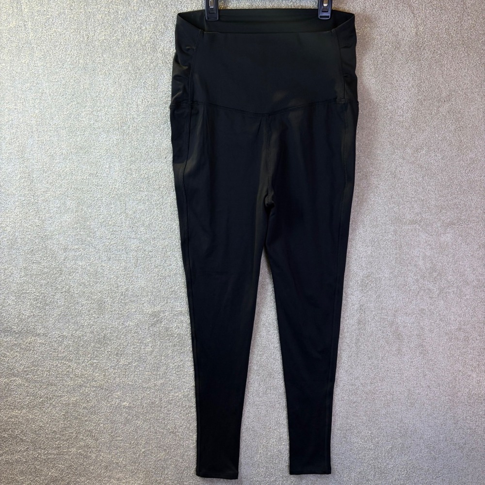 Kimi + Kai Leggings Womens Size M Black High Waist Maternity Activewear‎ Pants